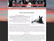 Tablet Screenshot of majorgermanshepherds.com